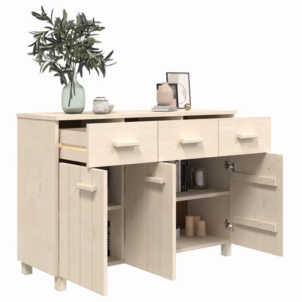 vidaXL Sideboard HAMAR Honey Brown 113x40x80 cm Solid Wood Pine