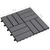 vidaXL Decking Tiles 20 pcs Grey Wash 30x30 cm Solid Acacia Wood