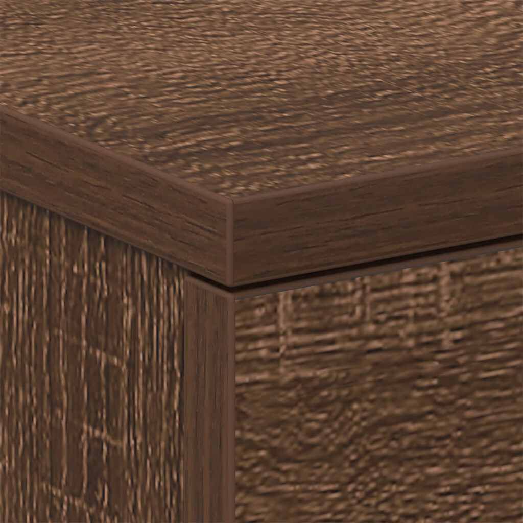 vidaXL Bedside Cabinets 2 pcs Brown Oak 38x35x56 cm Engineered Wood