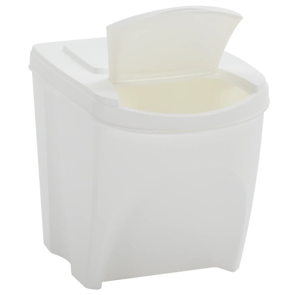 vidaXL Stackable Garbage Bin Boxes 4 pcs White 100 L Polypropylene