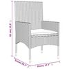 vidaXL 4 Piece Garden Lounge Set with Cushions Black Poly Rattan