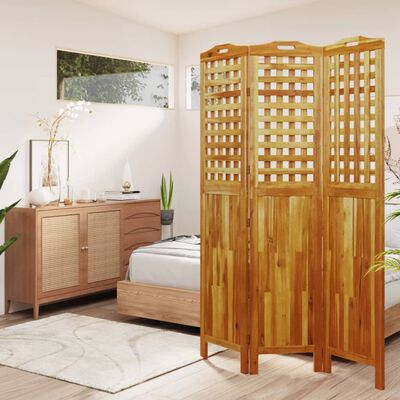 vidaXL 3-Panel Room Divider 121.5x2x180 cm Solid Wood Acacia,  vidaXL 3-Panel Room Divider 121.5x2x180 cm Solid Wood Acacia