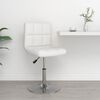vidaXL Bar Stool White Faux Leather