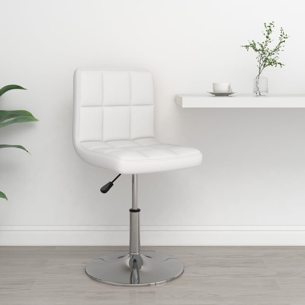 vidaXL Bar Stool White Faux Leather