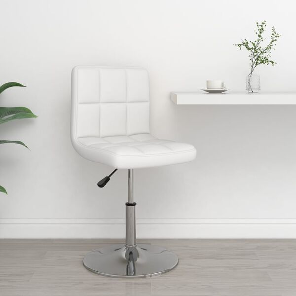 vidaXL Bar Stool White Faux Leather