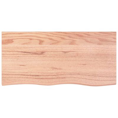 vidaXL Table Top Light Brown 100x50x(2-4) cm Treated Solid Wood Oak, light brown vidaXL Table Top Light Brown 100x50x(2-4) cm Treated Solid Wood Oak