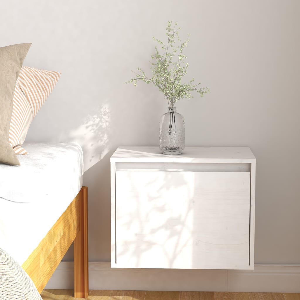 vidaXL Wall Cabinet White 45x30x35 cm Solid Pinewood