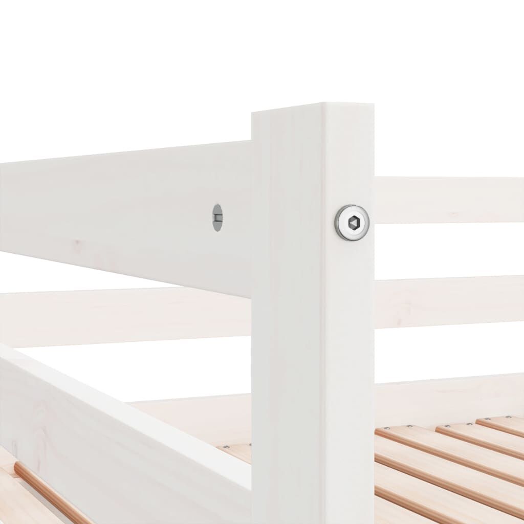 vidaXL Pull-out Day Bed without Mattress White 90x200 cm