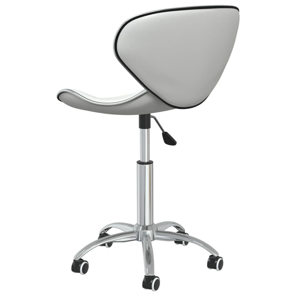 vidaXL Swivel Dining Chairs 6 pcs White Faux Leather