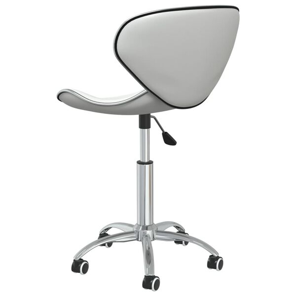 vidaXL Swivel Dining Chairs 6 pcs White Faux Leather