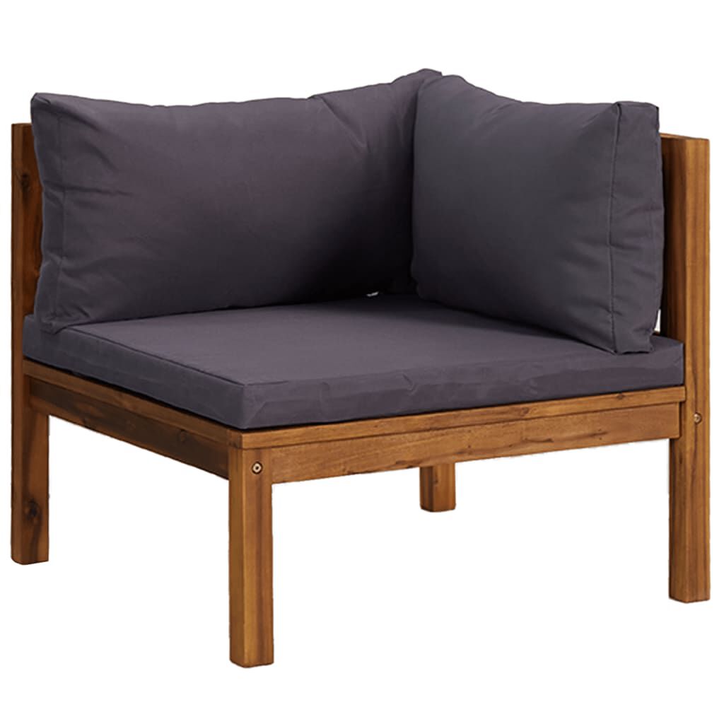 vidaXL 7 Piece Garden Lounge Set with Cushion Solid Acacia Wood