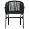 vidaXL 7 Piece Garden Dining Set Black