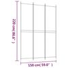 vidaXL 3-Panel Room Divider Brown 150x220 cm Fabric