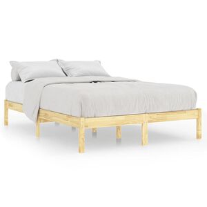 vidaXL Bed Frame | Natural pine | Solid pinewood | King Size | Durable