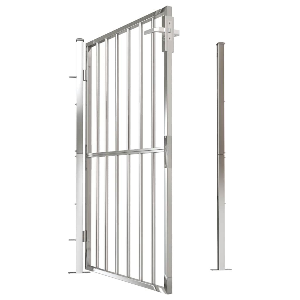 vidaXL Garden Gate 100x150 cm Stainless Steel