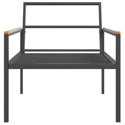 vidaXL 3 Piece Garden Lounge Set with Cushions Anthracite Steel,  vidaXL 3 Piece Garden Lounge Set with Cushions Anthracite Steel