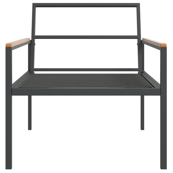 vidaXL 3 Piece Garden Lounge Set with Cushions Anthracite Steel