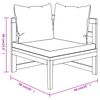 vidaXL 4 Piece Garden Lounge Set with Dark Grey Cushions Acacia Wood