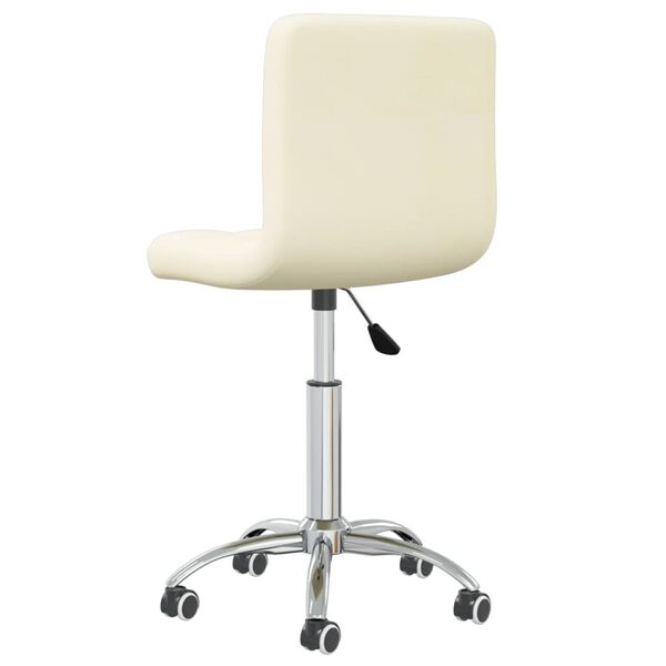 vidaXL Swivel Office Chair Cream Fabric