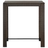 vidaXL Garden Bar Table Brown 100x60.5x110.5 cm Poly Rattan
