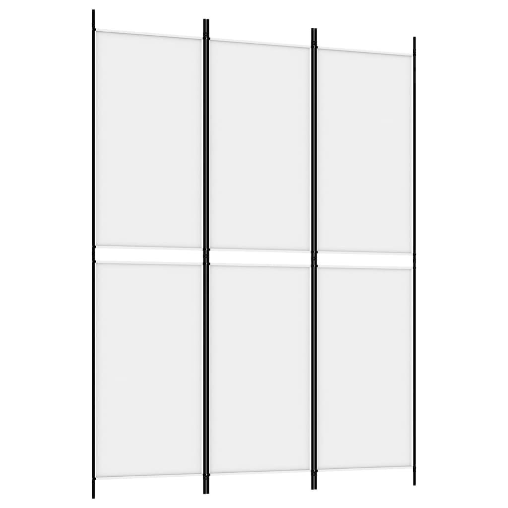 vidaXL 3-Panel Room Divider White 150x200 cm Fabric
