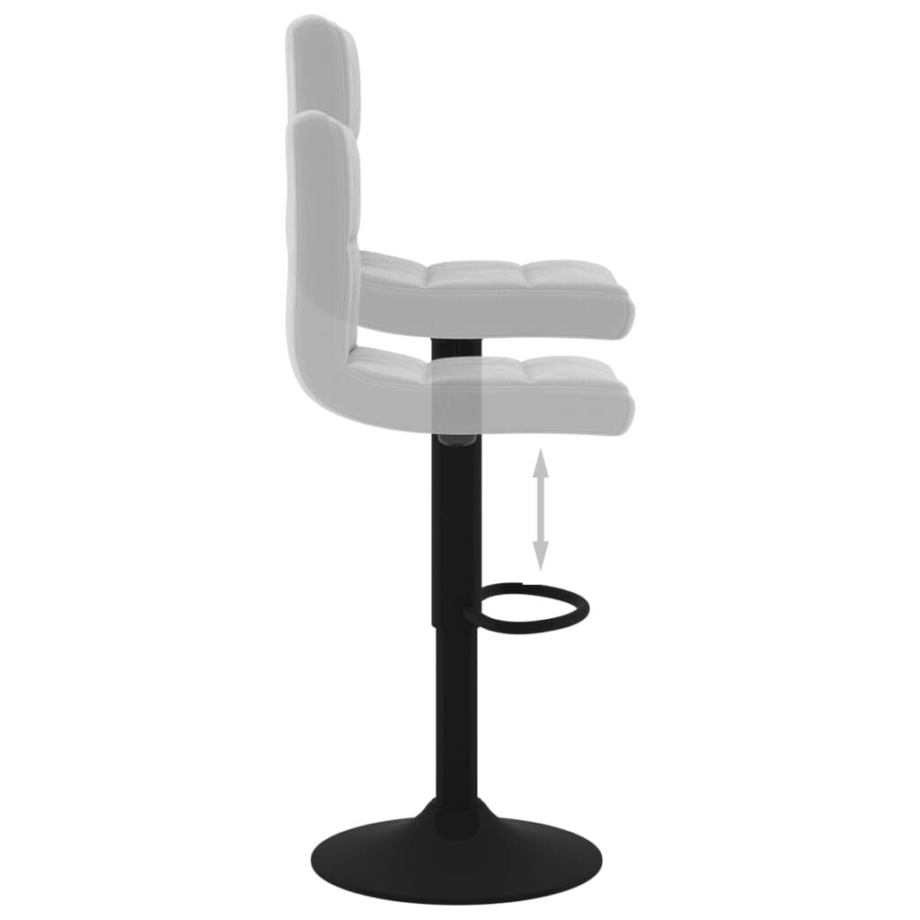 vidaXL Bar Stools 2 pcs Light Grey Velvet