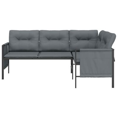 vidaXL Garden Corner Sofa Anthracite Steel and Textilene,  vidaXL Garden Corner Sofa Anthracite Steel and Textilene