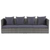 vidaXL Garden Bed Grey 200x60 cm Poly Rattan