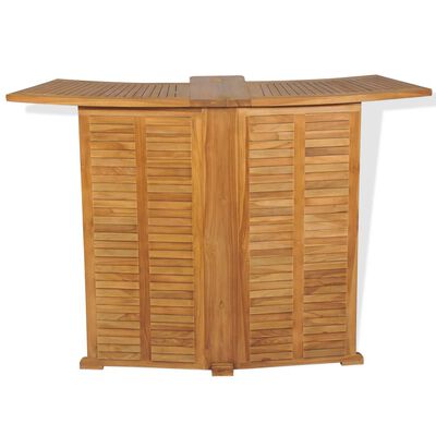 vidaXL Folding Bar Table 155x53x105 cm Solid Teak Wood