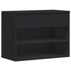 vidaXL Shoe Bench Black 60x30x45 cm Engineered Wood