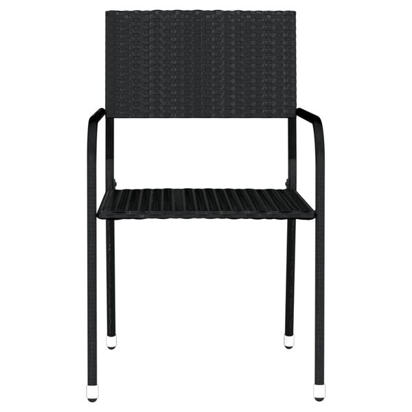 vidaXL 5 Piece Garden Dining Set Black