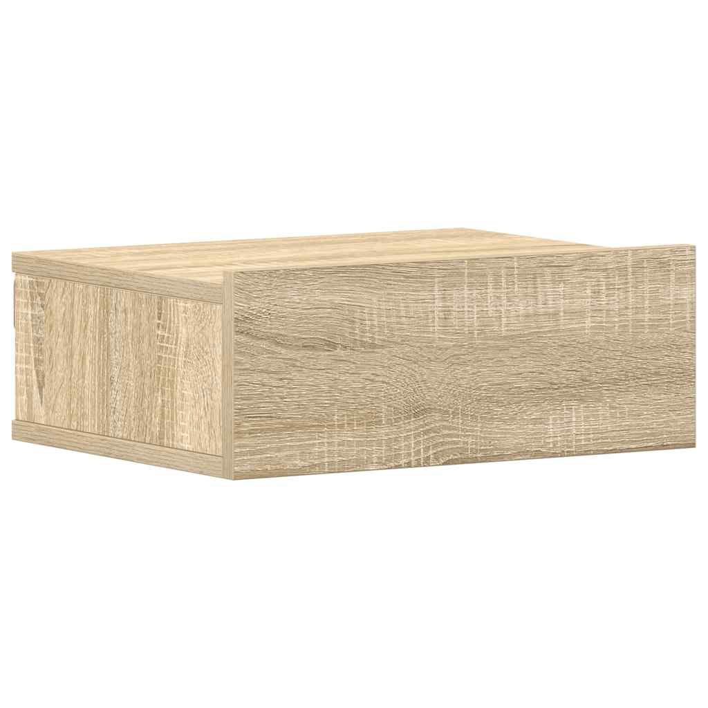 vidaXL Floating Nightstands 2 pcs Sonoma Oak 40x30x15 cm Engineered Wood