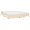vidaXL Bed Frame without Mattress Cream 180x200 cm Super King Fabric