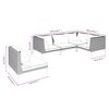 vidaXL 5 Piece Garden Lounge Set with Cushions Poly Rattan Dark Grey