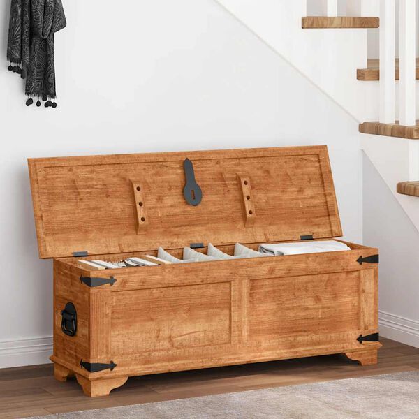 vidaXL Storage Chest Rough Mango Wood