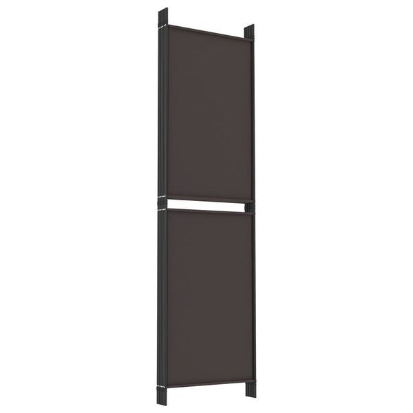 vidaXL 6-Panel Room Divider Brown 300x180 cm Fabric