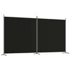 vidaXL 2-Panel Room Divider Black 348x180 cm Fabric