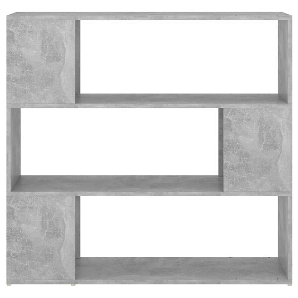 vidaXL Book Cabinet Room Divider Concrete Grey 100x24x94 cm