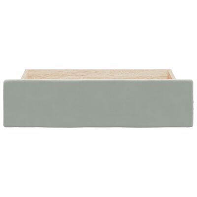 vidaXL Bed Drawers 2 pcs Light Grey Engineered Wood and Velvet