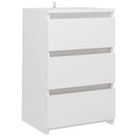 vidaXL Bed Cabinet White 40x35x62.5 cm Engineered Wood, white vidaXL Bed Cabinet White 40x35x62.5 cm Engineered Wood