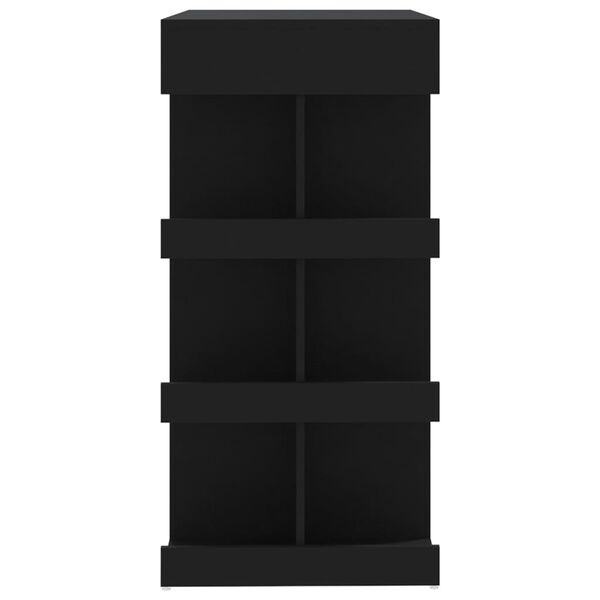 vidaXL Bar Table with Storage Rack Black 100x50x101.5 cm Engineered Wood