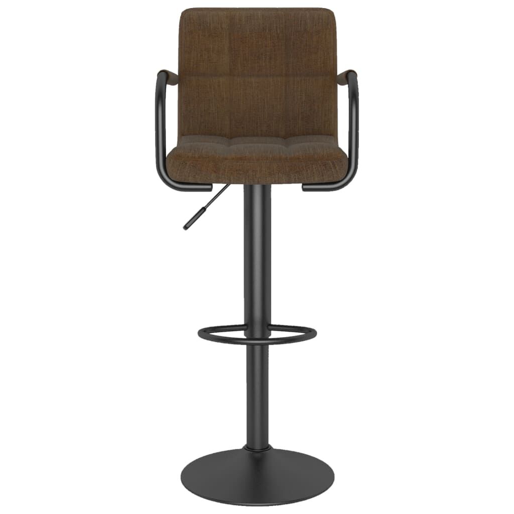 vidaXL Bar Stools 2 pcs Brown Fabric