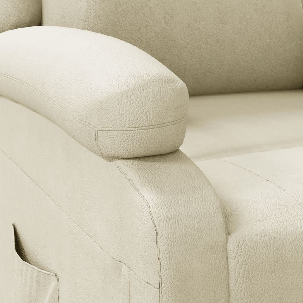 vidaXL Recliner Chair White Faux Leather