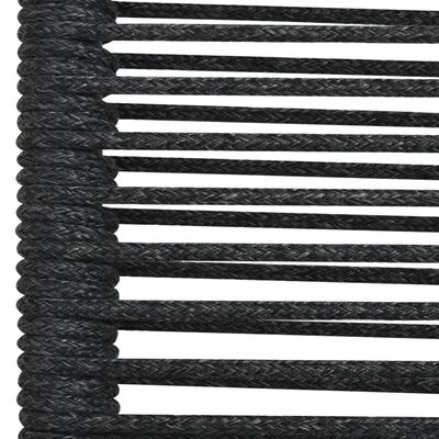 vidaXL Garden Chairs 4 pcs Cotton Rope and Steel Black,  vidaXL Garden Chairs 4 pcs Cotton Rope and Steel Black