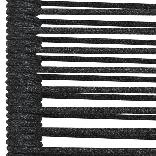 vidaXL Garden Chairs 4 pcs Cotton Rope and Steel Black