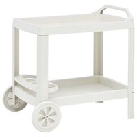 vidaXL Beverage Cart White 69x53x72 cm Plastic, white vidaXL Beverage Cart White 69x53x72 cm Plastic