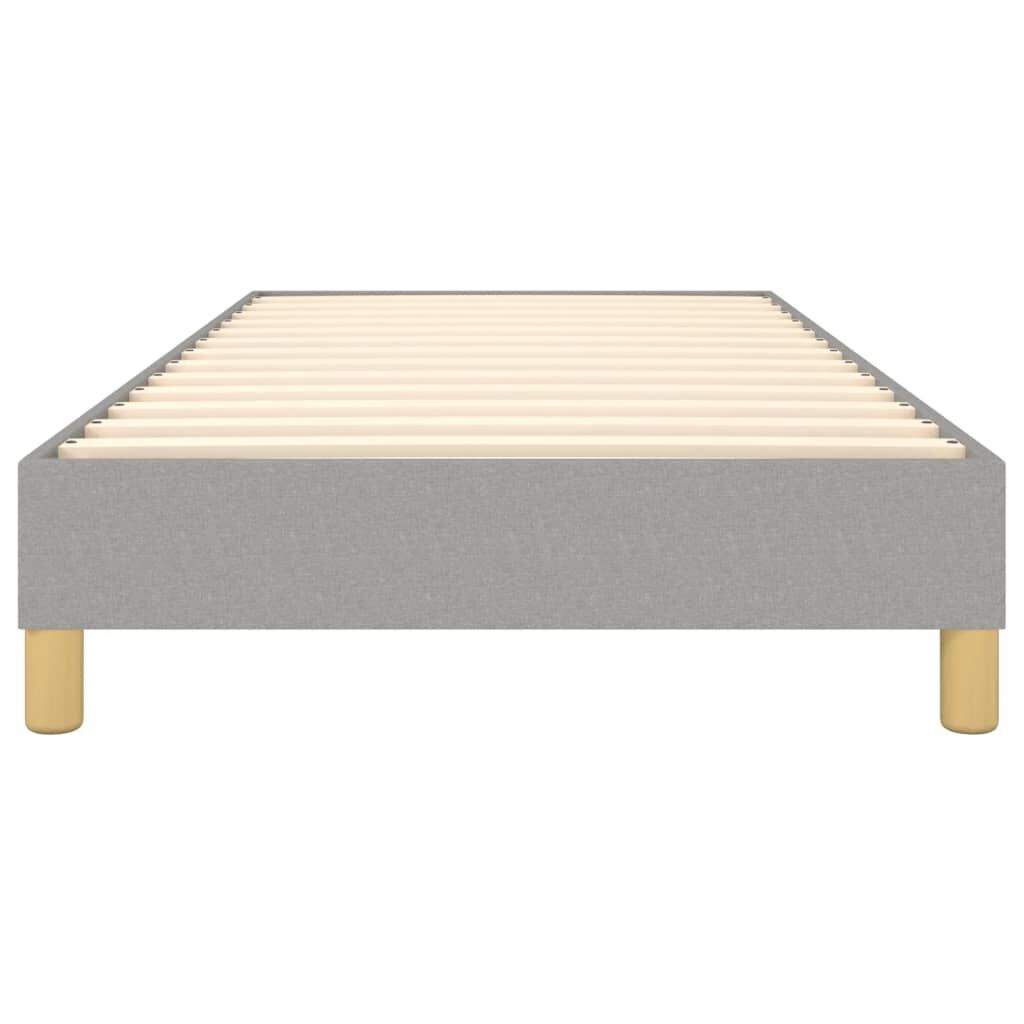 vidaXL Bed Frame without Mattress Light Grey 90x200 cm Fabric