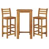 vidaXL 3 Piece Garden Bar Set Solid Wood Acacia