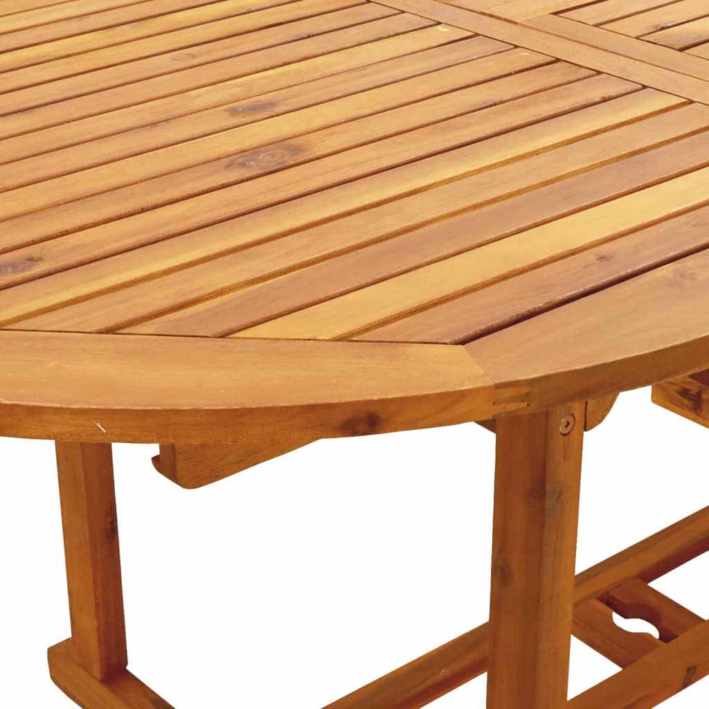 vidaXL 7 Piece Garden Dining Set Black Polypropylene and Solid Wood