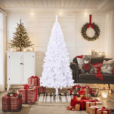 vidaXL Artificial Christmas Tree with Stand 180 cm 620 Branches, white vidaXL Artificial Christmas Tree with Stand 180 cm 620 Branches